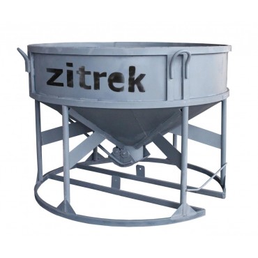 Бадья для бетона Zitrek БН-1.5 (лоток) низкая