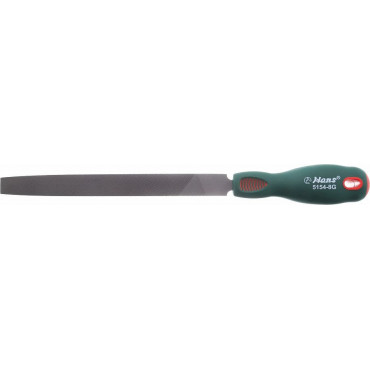 Плоский напильник с резиновой ручкой 200 мм Hans 5154-8G