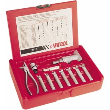 Отбортовщик EXTRUDAX для медной трубы Virax 12, 14,  16, 18, 22 мм в пластиковом ящике