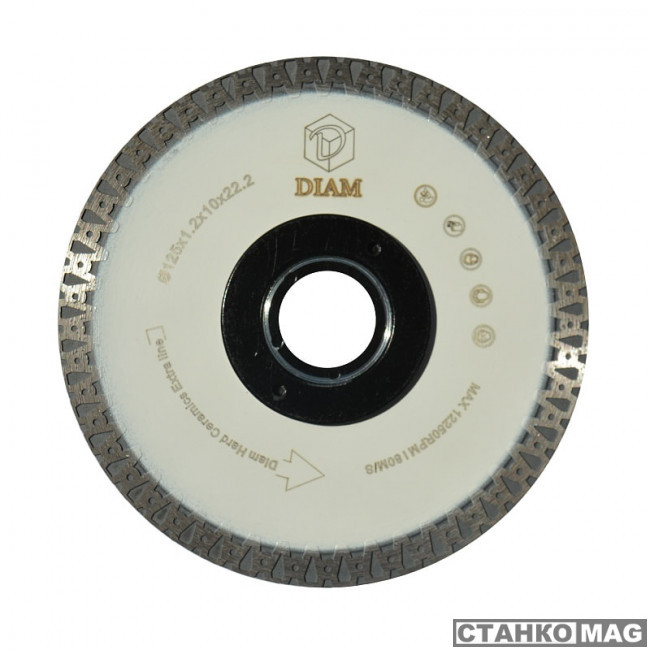 Специальный алмазный круг DIAM HARD CERAMICS ExtraLine 125x1,2x10x22,2 (Гранит)