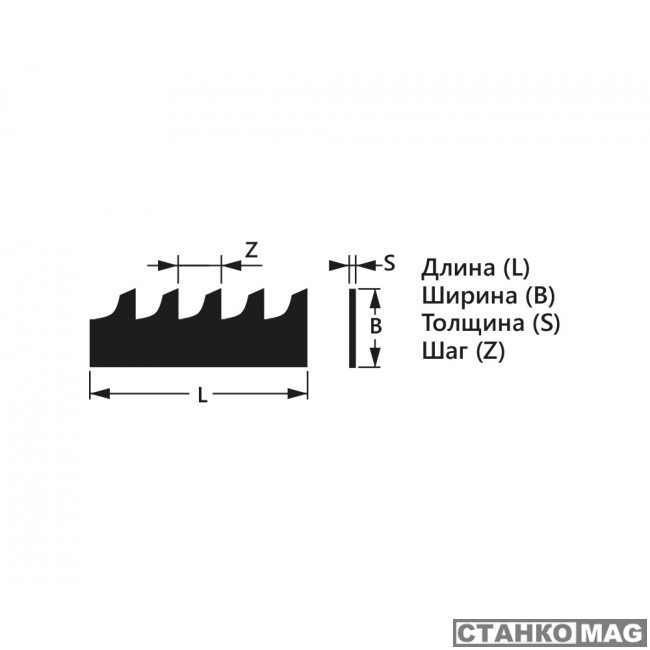 Полотно пильное по дереву БЕЛМАШ Pilana 20 х 0,6 x 8 L-2560