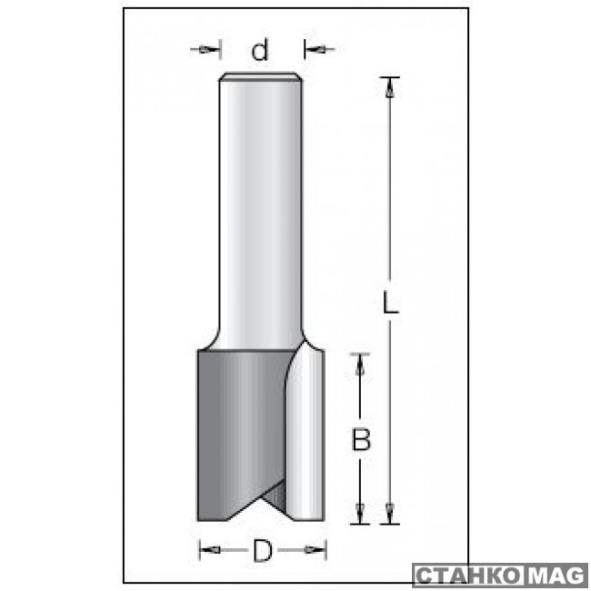 Фреза пазовая монолит D6x19 L64 Zsolid 2 хвостовик 12 DIMAR 1070109