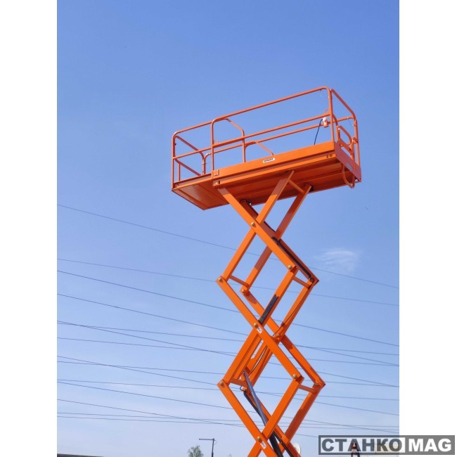 Передвижной несамоходный гидравлический подъемник GROST Tower 500-7 АС 220 (9м) с выдвижной платформой